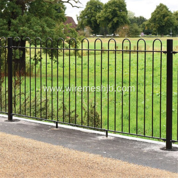 Bow top fence for pleasure ground